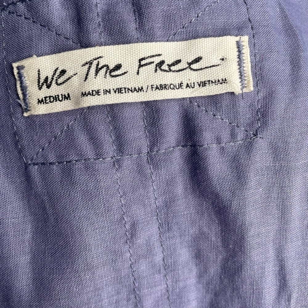 Free People We The Free The One Top Purple Henley Babydoll Tunic Medium - Picture 3 of 6